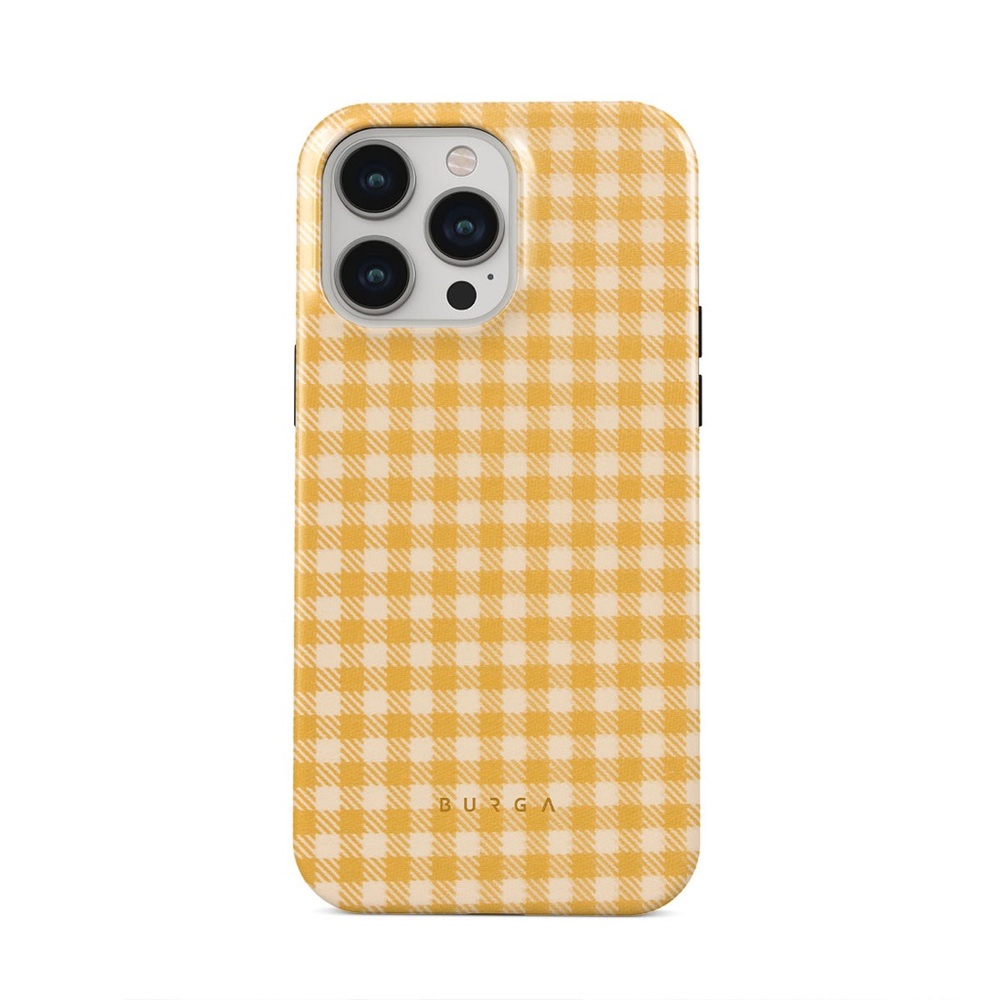 Burga Tuscan Sun - Yellow Plaid iPhone 13 Pro Case